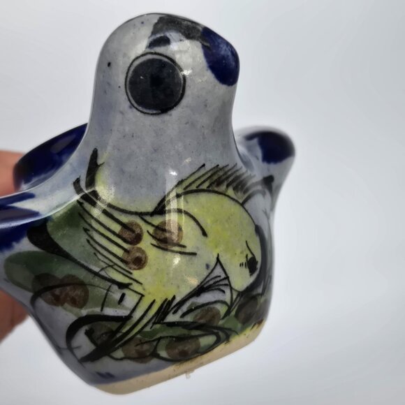 Vintage Signed Tonala-Style Mexican Pottery Bird Candle Holders  Hand-Painted 86 - Picture 6 of 15